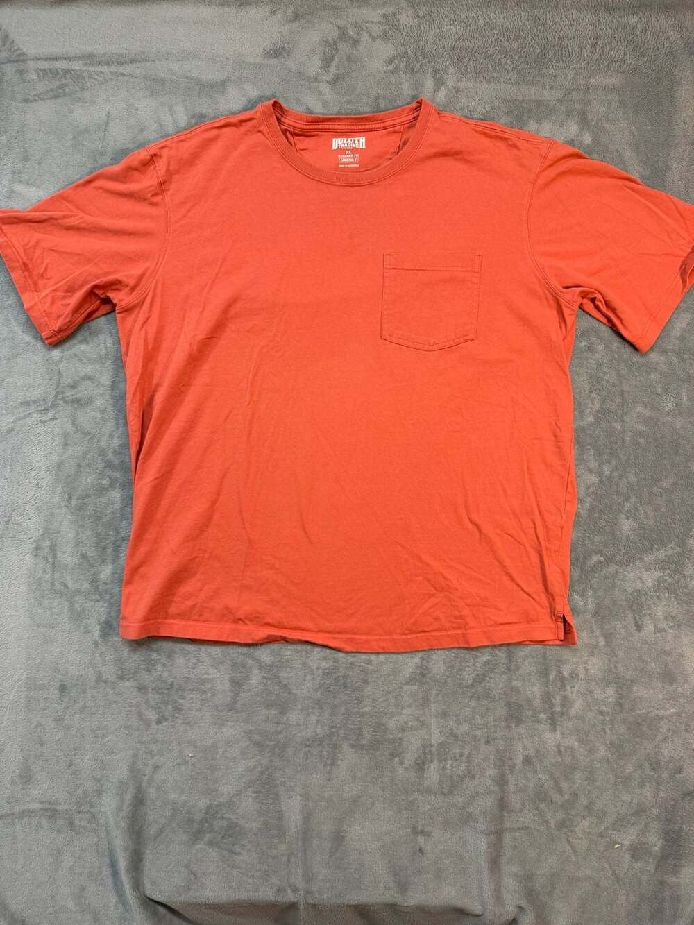 Duluth Trading Co. Longtail T Relaxed Fit Pocket T-Shirt XL Orange